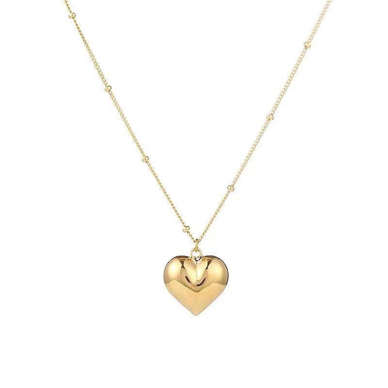 Women's Niche Three-dimensional Peach Heart Necklace
