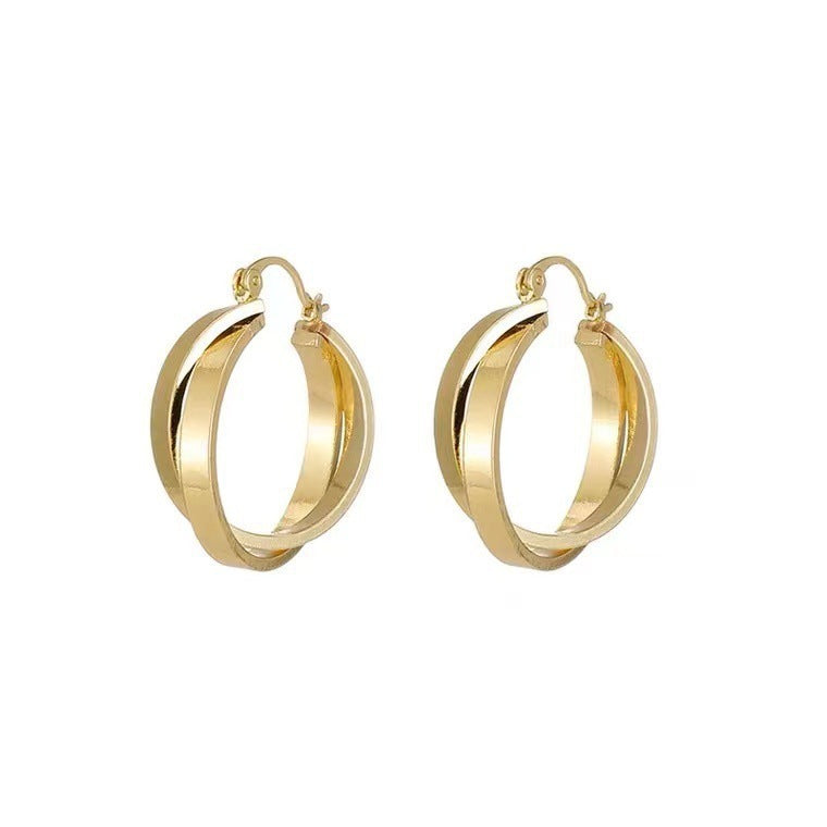 Geometric Circle Female Special Interest Earrings Ornament