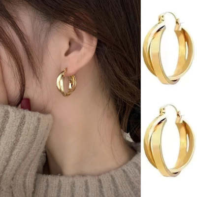 Geometric Circle Female Special Interest Earrings Ornament