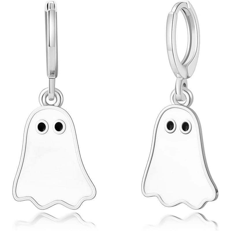 Halloween Walking Ghost Golden Cute Earrings