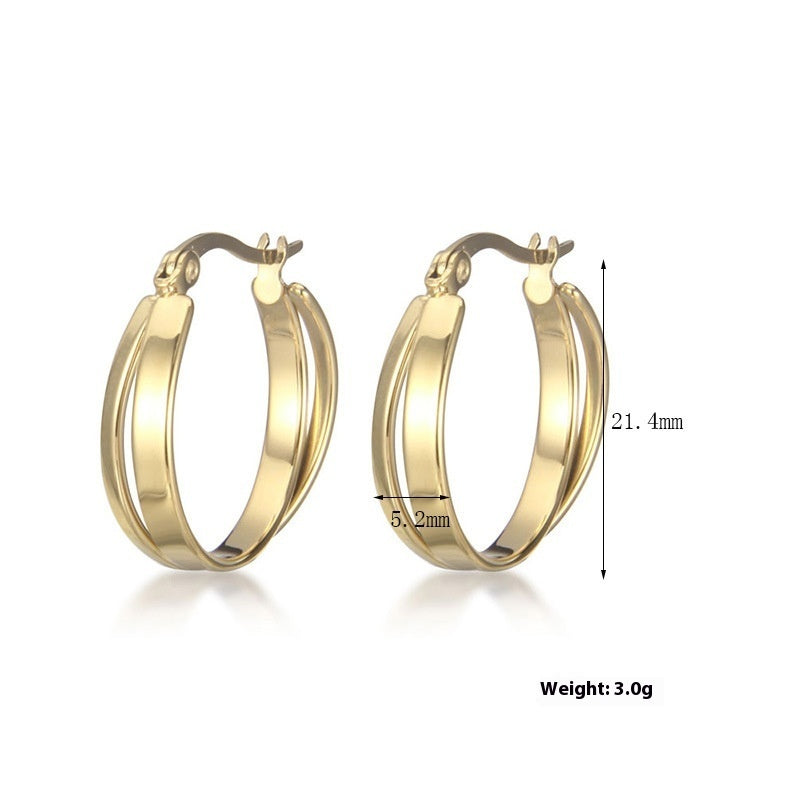 Geometric Circle Female Special Interest Earrings Ornament