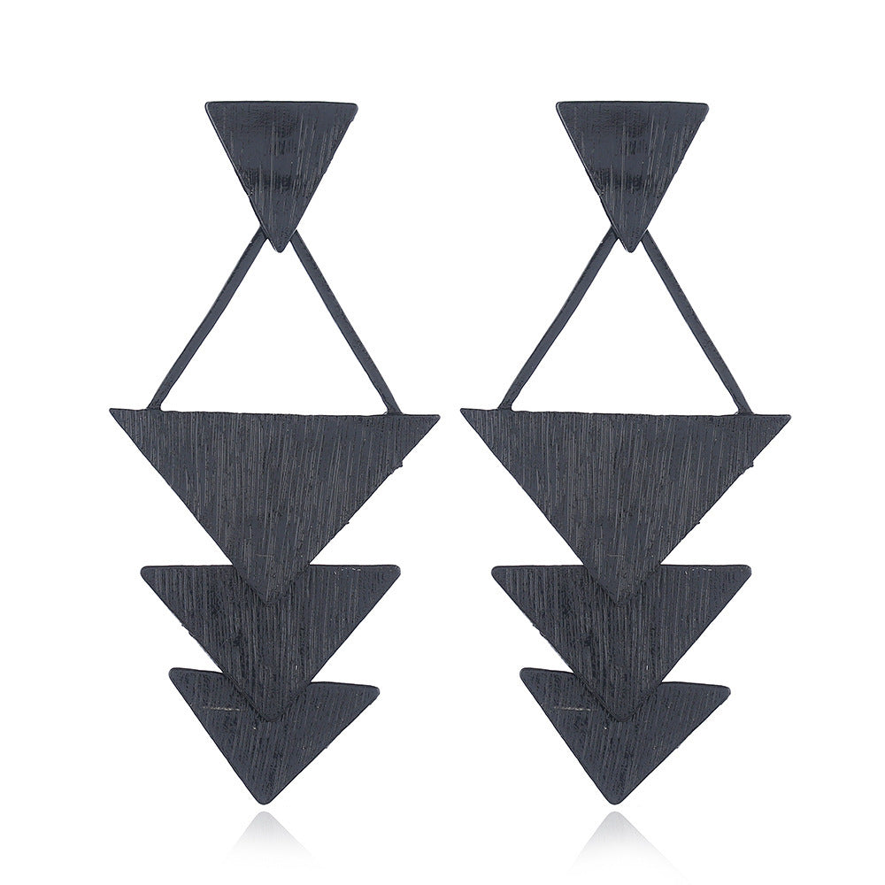 Creative Fashion Vintage Alloy Wooden Earrings